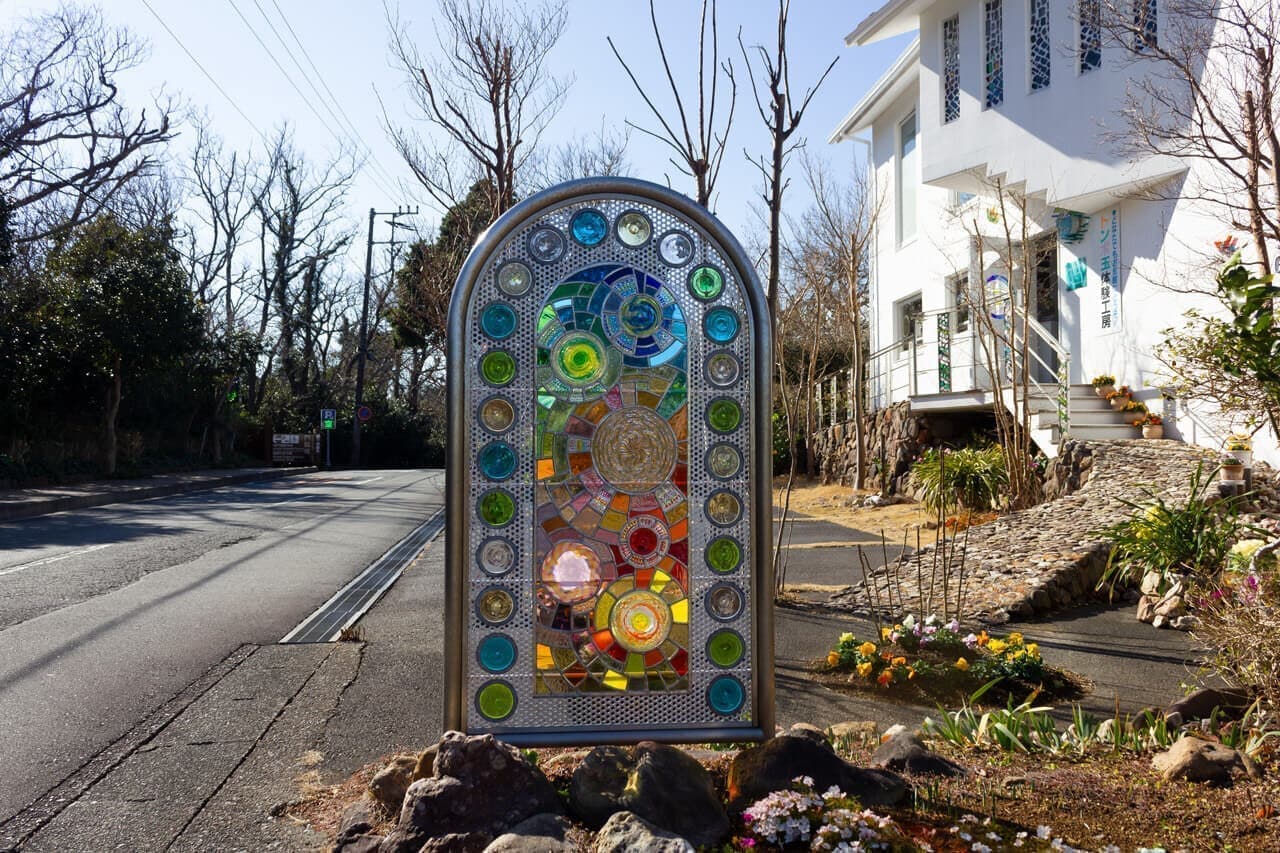 ステンドグラスの看板