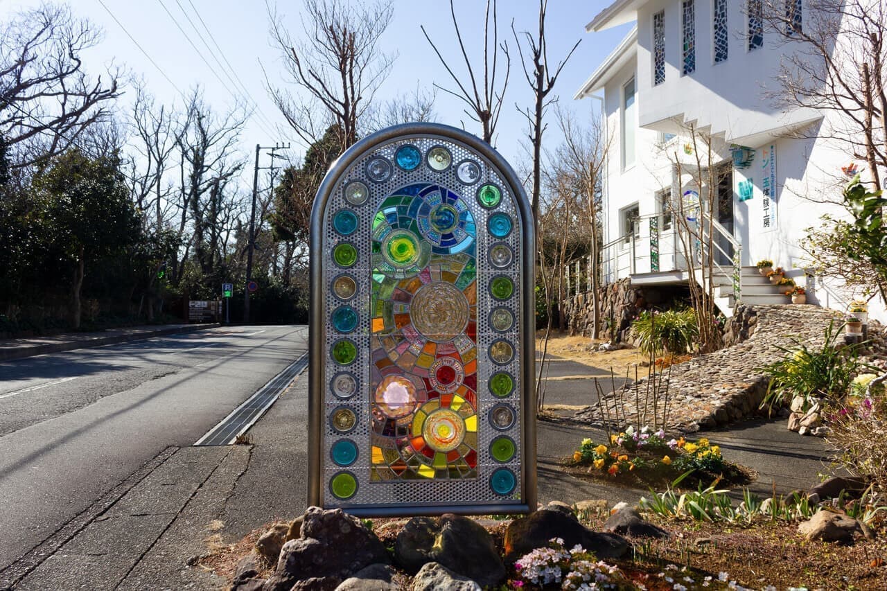 ステンドグラスの看板